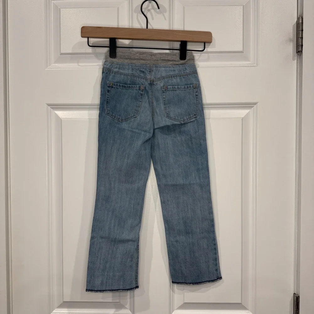 Old Navy Relaxed Distressed Jeans Light Wash Knit Waistband Size 4T Boys‎ Girls